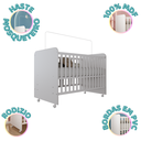 Ver imagem 6 de Berço Mini Estilo Americano Moderno com Grade de Proteção Inocencia com Colchão Cor Branco