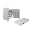 Ver imagem 1 de Berço Mini Estilo Americano Moderno com Grade de Proteção Inocencia com Colchão Cor Branco