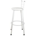 Ver imagem 3 de Banqueta Alta para Cozinha Branca Assento Branco
