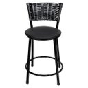 Ver imagem 2 de Banqueta Baixa para Cozinha Hawai Preto Assento Preto