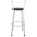 Ver imagem 4 de Banqueta Alta para Cozinha Branca Assento Marrom