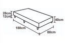 Ver imagem 3 de Cama Box Solteiro 88 - Marrom