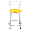 Ver imagem 2 de Banqueta Baixa para Cozinha Branca Assento Amarelo