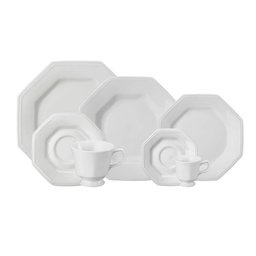 Aparelho de Jantar Chá Café Schmidt Porcelana Prisma 42 Peças - 1