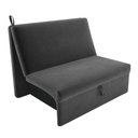 Ver imagem 4 de Sofá Cama 2 Lugares Belize Suede Cinza