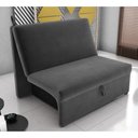 Ver imagem 1 de Sofá Cama 2 Lugares Belize Suede Cinza