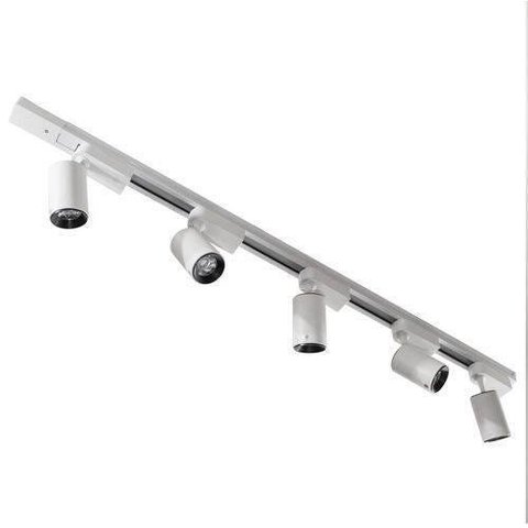 Trilho Eletrificado 2M + 5 Spot LED 7W 3000K Bivolt Branco