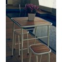 Ver imagem 3 de Conjunto de Mesa e 2 Bancos Branco para Área Externa Jardim