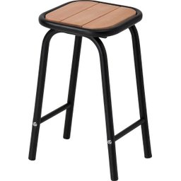 Conjunto de Mesa e 4 Bancos para Varanda Pequena Madeira e Aço - 5