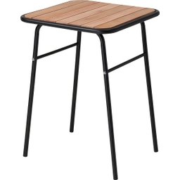 Conjunto de Mesa e 4 Bancos para Varanda Pequena Madeira e Aço - 4