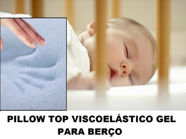 Pillow Top Para Berço Viscoelástico Gel Infusion 0,70 x 1,30 com 5cm Aumar - 2