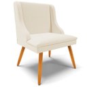 Ver imagem 7 de Kit 2 Cadeiras Decorativas Sala de Jantar Pés Palito de Madeira Firenze Linho Bege/Natural G19 - Gra