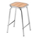 Ver imagem 3 de Conjunto de Mesa e 2 Bancos Cromado para Varanda Gourmet