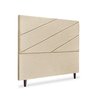 Cabeceira Estofada Queen Cristal 160cm Linho Bege - 4