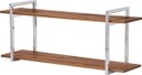 Ver imagem 2 de Nicho Prateleiras Para Banheiro 60cm Cromo com Amadeirado