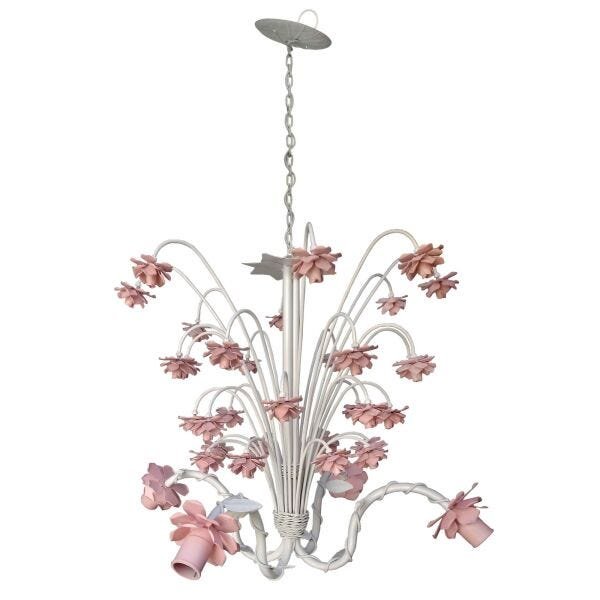 Lustre Decorativo Artesanal Para Iluminação de Cozinha Moderna - Rosa - 3