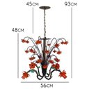 Ver imagem 2 de Luminária de Ferro Florida Delicada Decorativa para Quarto Infantil - Laranja