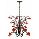 Ver imagem 4 de Luminária de Ferro Florida Delicada Decorativa para Quarto Infantil - Laranja