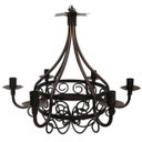 Ver imagem 1 de Lustre Retrô de Ferro Envelhecido para Iluminação Interna Colonial - Verniz