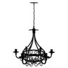 Lustre Retrô de Ferro Envelhecido para Iluminação Interna Colonial - Preto - 6