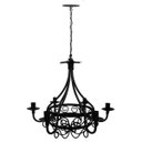 Ver imagem 6 de Lustre Retrô de Ferro Envelhecido para Iluminação Interna Colonial - Preto