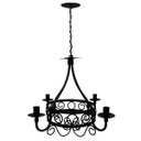 Ver imagem 6 de Lustre Clássico em Metal Negro para Decoração de Sala de Jantar Retrô - Preto