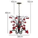 Ver imagem 2 de Luminária Artesanal Florida em Metal para Iluminação de Sala de Estar - Vermelho Claro