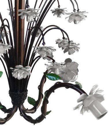 Luminária de Ferro Florida Delicada Decorativa para Quarto Infantil - Branco - 3