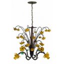 Ver imagem 4 de Luminária Artesanal Florida em Metal para Iluminação de Sala de Estar - Amarelo