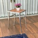 Ver imagem 3 de Conjunto De Mesa E 2 Bancos Quadrado Cromado Para Varanda