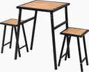 Ver imagem 3 de Conjunto de Mesa e 2 Bancos Quadrado Preto para Sacada Pequena