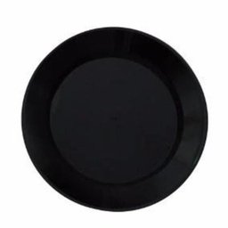 Kit 25 Pratos Plásticos de Refeição Pretos Duros - 1 Kit 25 Pratos Plásticos de Refeição Pretos Duros - 1
