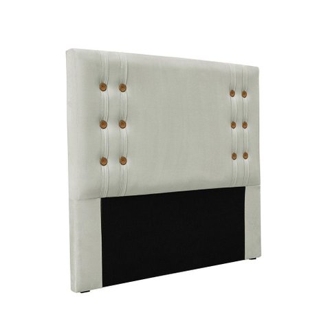 Cabeceira Cama Box Queen 160 Cm Gênova Veludo S04 - D'Rossi Cor Prata