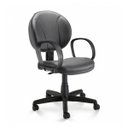 Ver imagem 1 de Cadeira Executiva Plus Costurada c/ Braço Corsa - Corino - Cor Preto - 32978