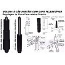 Ver imagem 5 de Cadeira Executiva Plus Costurada c/ Braço Corsa - Corino - Cor Preto - 32978