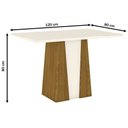 Ver imagem 3 de Mesa de Jantar 6 Lugares Katy Nature/off Whitte/linho - Pnr Móveis