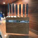 Ver imagem 1 de Porta Facas De Bancada 7 Compartimentos Gourmet De Madeira