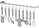 Ver imagem 1 de Porta Utensílios E Talheres De Parede 60cm 10 Ganchos