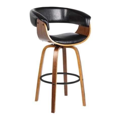 Banqueta Betim Base Madeira Preta