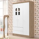 Ver imagem 3 de Kit Berço Mini Cama Baby , Guarda Roupa 3 Portas 2 Gavetas e Cômoda Sapateira Infantil 1 Porta e 4 G