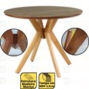 Ver imagem 2 de Conjunto Mesa de Jantar Redonda Marci Premium Natural 100cm com 4 Cadeiras Allegra - Verde
