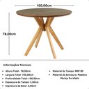 Ver imagem 7 de Conjunto Mesa de Jantar Redonda Marci Premium Natural 100cm com 4 Cadeiras Allegra - Verde