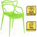 Ver imagem 3 de Conjunto Mesa de Jantar Redonda Marci Premium Natural 100cm com 4 Cadeiras Allegra - Verde