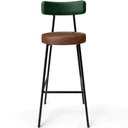 Ver imagem 6 de Kit 04 Banquetas Alta Cozinha Sala De Jantar Milão L02 Facto Verde Couríssimo Marrom - Lyam Decor