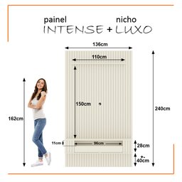 Painel Ripado para Tv até 55 Polegadas Intense com Nicho 135cm - 10