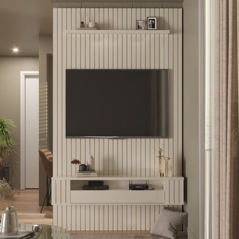 Painel Ripado para Tv até 55 Polegadas Intense com Nicho 135cm