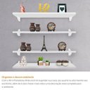 Ver imagem 2 de Kit Jogo 4 Prateleiras De Livro De Parede MDP Branco 60 X 15