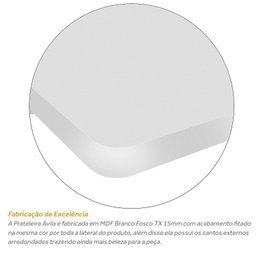 Kit Jogo 4 Prateleiras De Livro De Parede MDP Branco 60 X 15 - 3