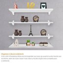 Ver imagem 2 de Kit Jogo 4 Prateleiras de Livro de Parede Mdp Branco 60 X 15