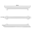 Ver imagem 6 de Kit Jogo 4 Prateleiras de Livro de Parede Mdp Branco 60 X 15